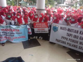 Ratusan Honorer Nakes di Pandeglang Demo, Tuntut Ini Ke Pemerintah